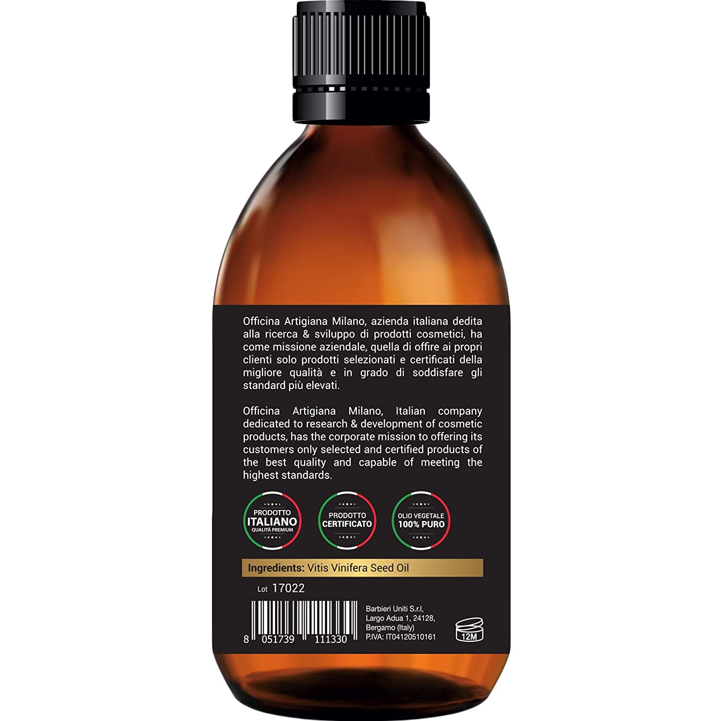 Officina Artigiana Pure Certified Grape Seed Oil - 1.4 - OA-11330