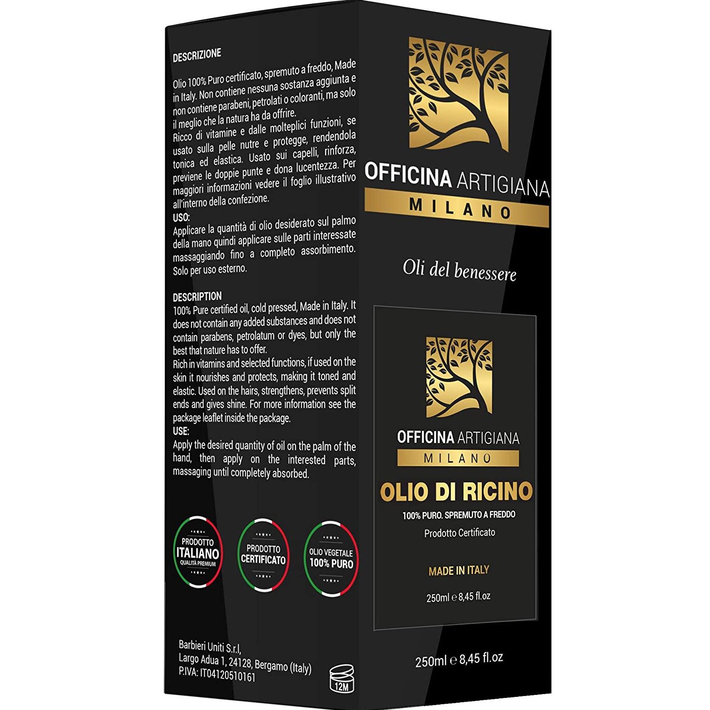 Officina Artigiana Pure Certified Castor Oil - 2.1 - OA-11354