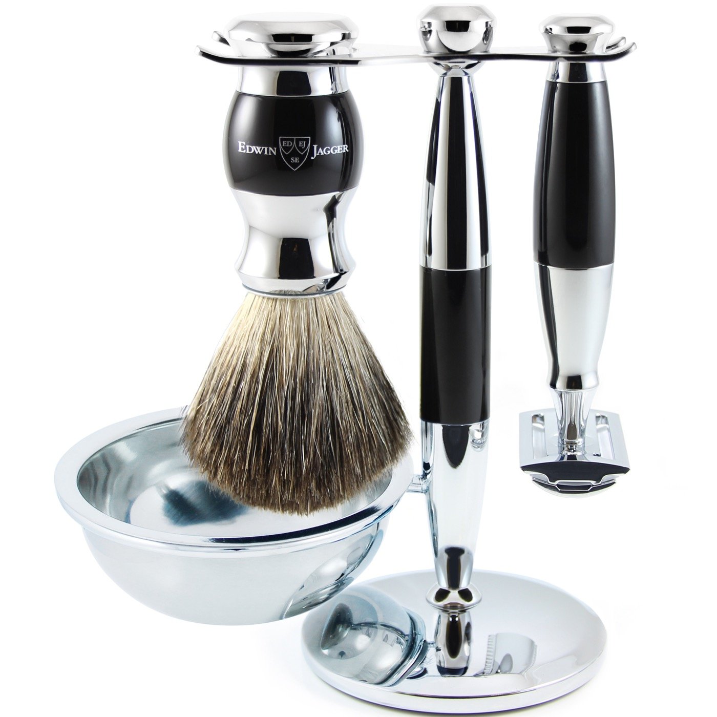 Scheerset met bowl Diffusion 36 - Safety Razor - dashaar - zwart