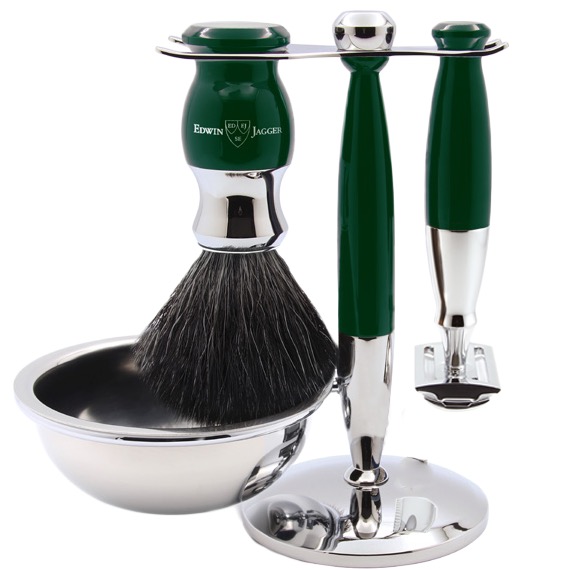 Scheerset met bowl Diffusion 37 - Safety Razor - Fibre - Dark Green