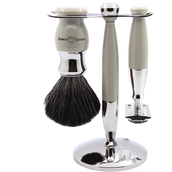 Scheerset met bowl Diffusion 37 - Safety Razor - Fibre - Grey