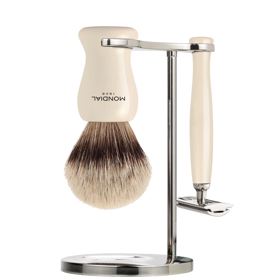 Scheerset Baylis Safety Razor - Silvertip Dassenhaar - Ivoor