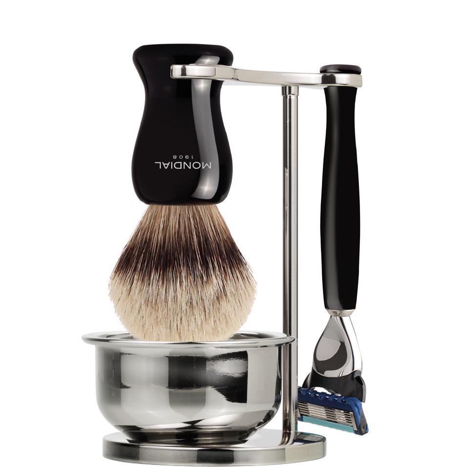 Scheerset & Bowl Gibson Fusion - Silvertip Dassenhaar - Zwart