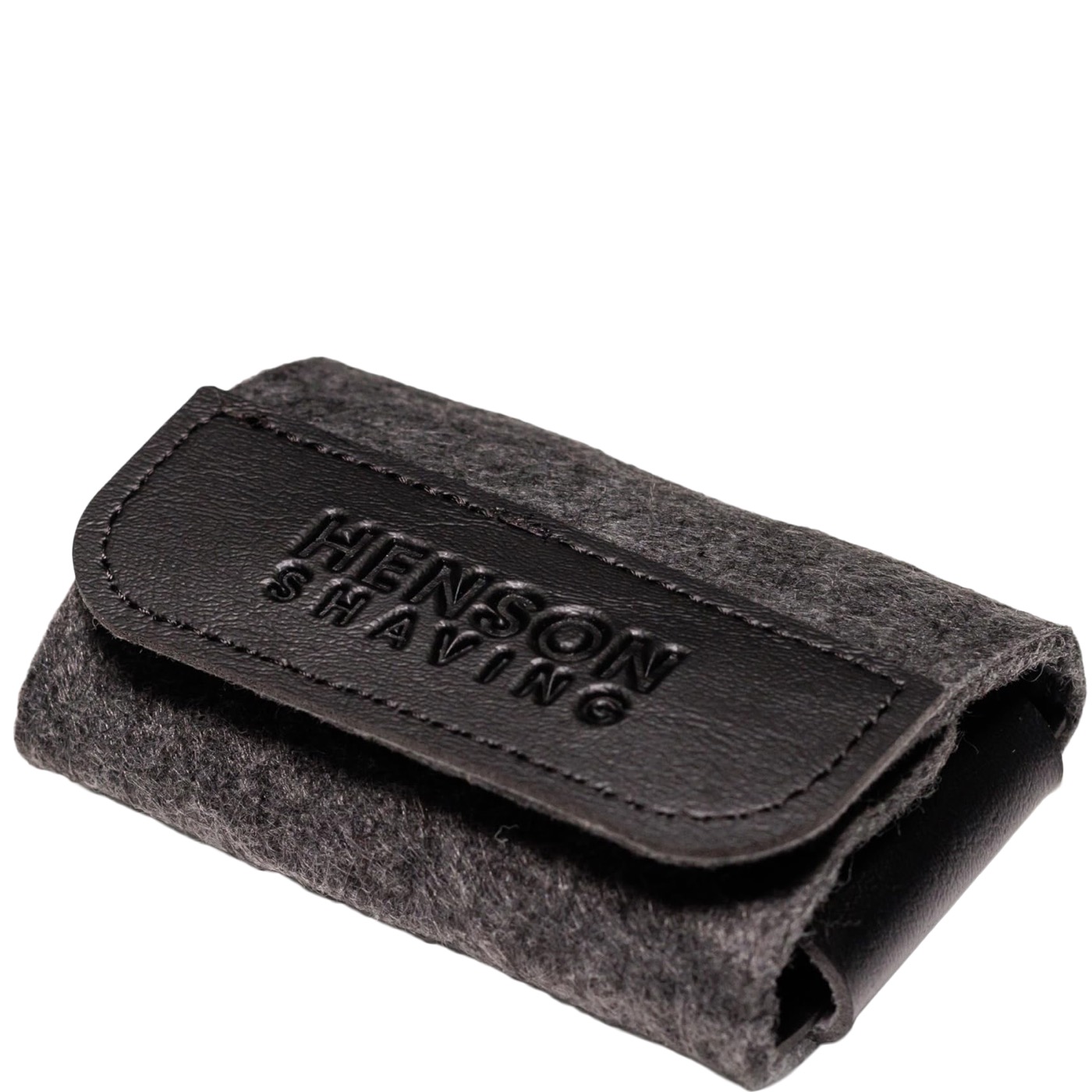 Lederen en Wollen Case voor Henson Safety Razor - zwart 